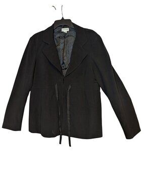 Motherhood Maternity Black Blazer With Tie Waist XL 100% Polyester Womens Jacket
